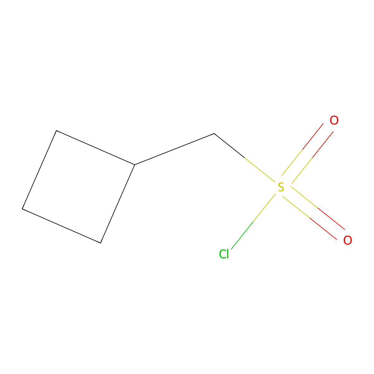 Cyclobutylmethanesulfonyl chloride molecular structure, CAS 1220695-06-6