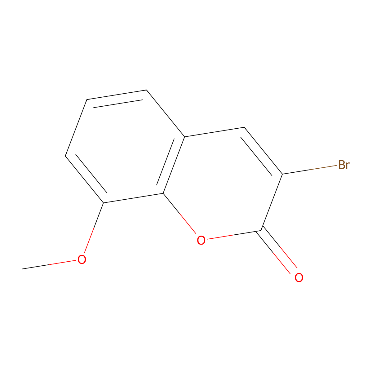 3-Bromo-8-methoxy-2H-chromen-2-one molecular structure, CAS 1220702-30-6