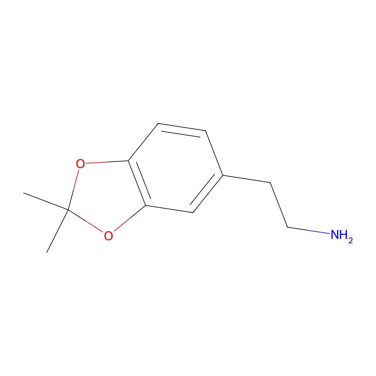 2-(2,2-Dimethyl-1,3-benzodioxol-5-yl)ethanamine molecular structure, CAS 1220710-22-4