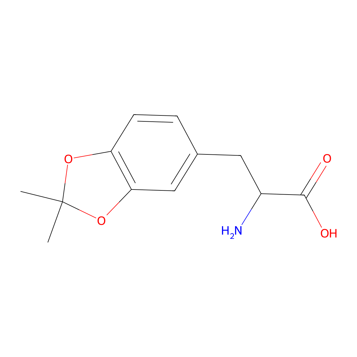 (S)-2-Amino-3-(2,2-dimethylbenzo[d][1,3]dioxol-5-yl)propanoic acid molecular structure, CAS 1220710-30-4
