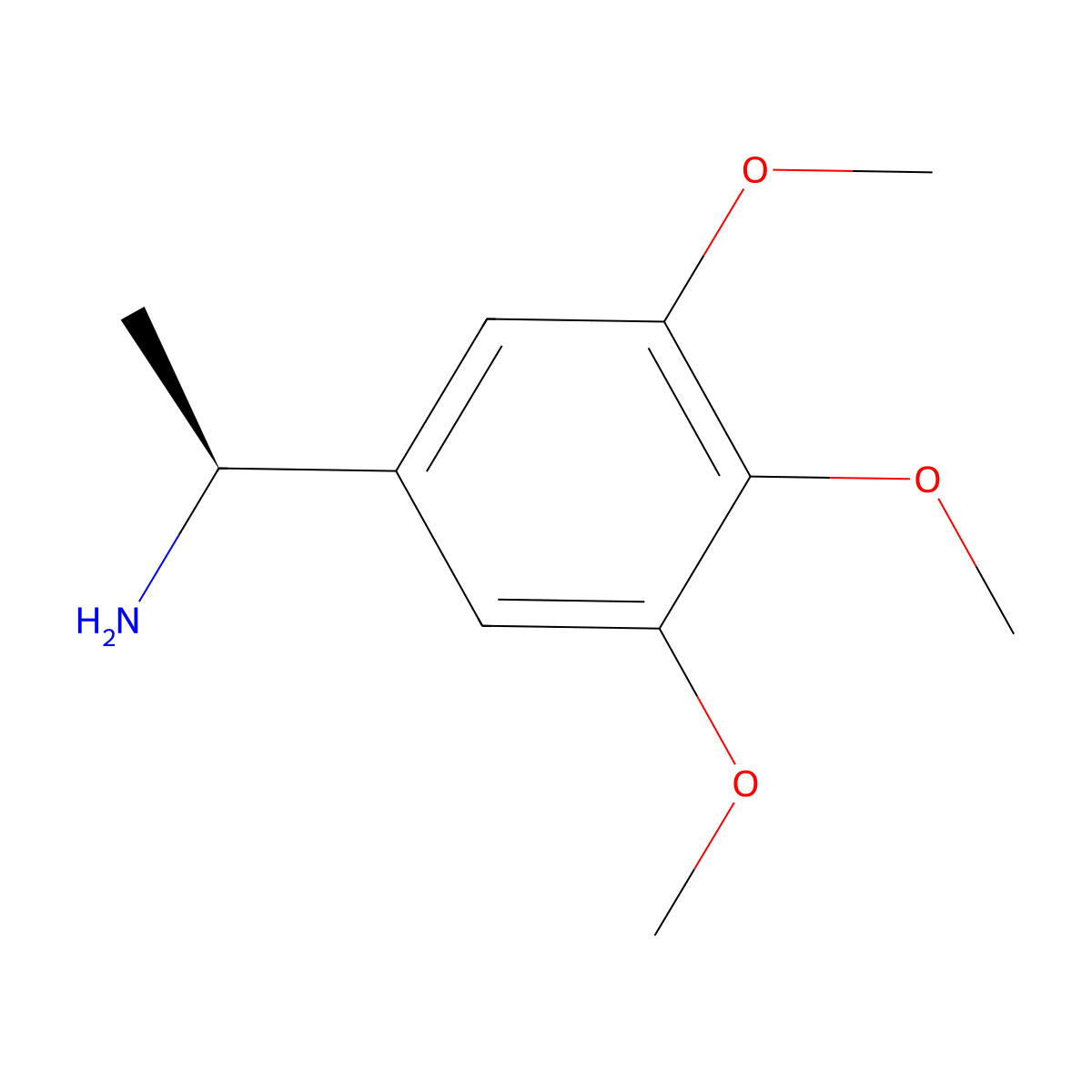(1S)-1-(3,4,5-trimethoxyphenyl)ethanamine molecular structure, CAS 122078-08-4