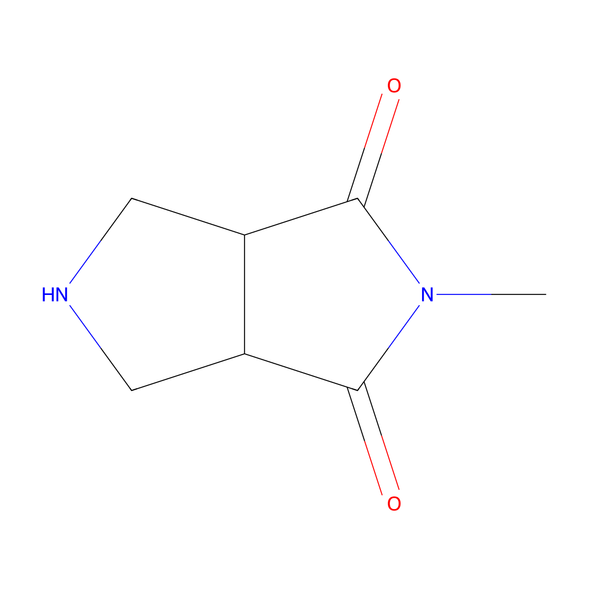 2-Methyl-octahydropyrrolo[3,4-c]pyrrole-1,3-dione molecular structure, CAS 122079-58-7