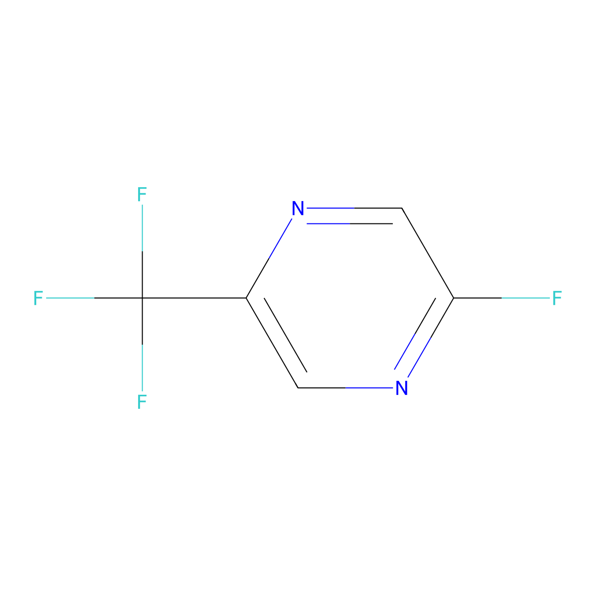 2-Fluoro-5-(trifluoromethyl)pyrazine molecular structure, CAS 1220799-65-4
