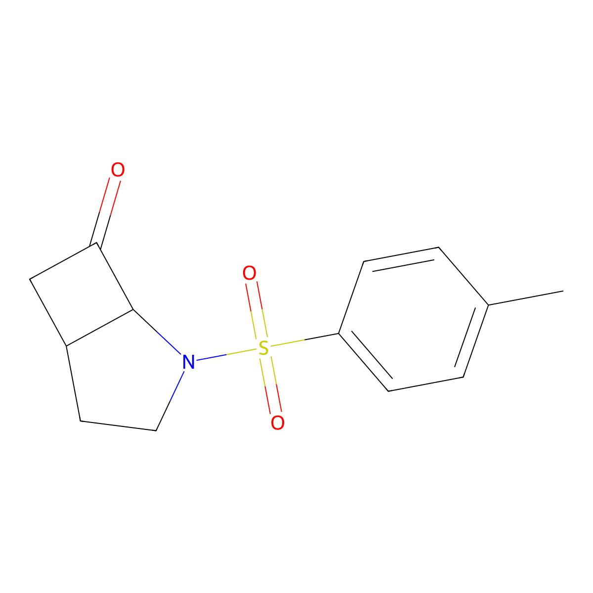 2-(4-Methylphenyl)sulfonyl-2-azabicyclo[3.2.0]heptan-7-one molecular structure, CAS 122080-96-0