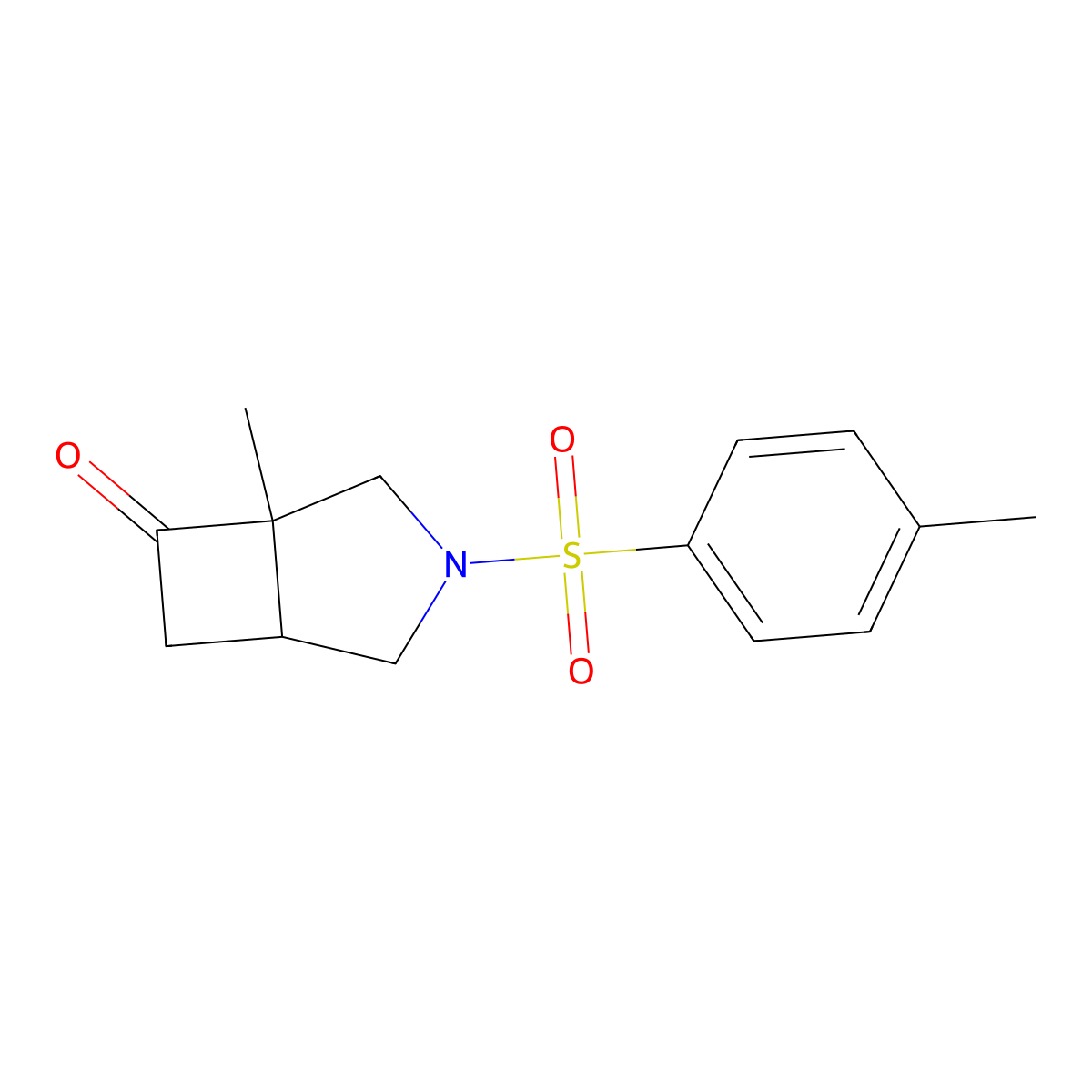 Cis-5-Methyl-3-(toluene-4-sulfonyl)-3-aza-bicyclo[3.2.0]heptan-6-one molecular structure, CAS 122081-02-1