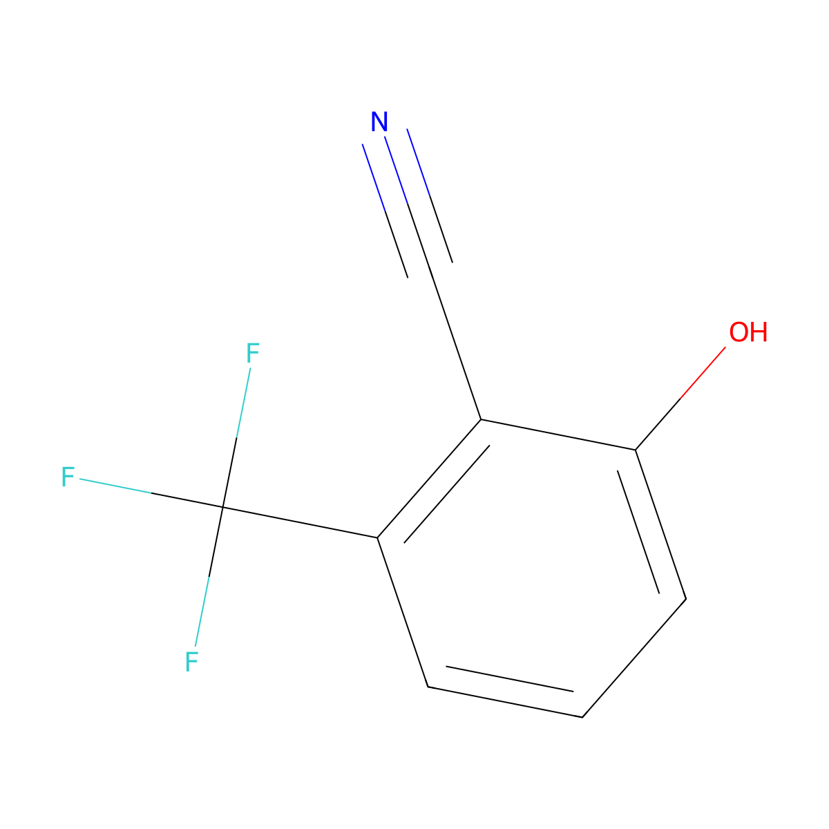 2-Hydroxy-6-(trifluoromethyl)benzonitrile molecular structure, CAS 1220810-08-1