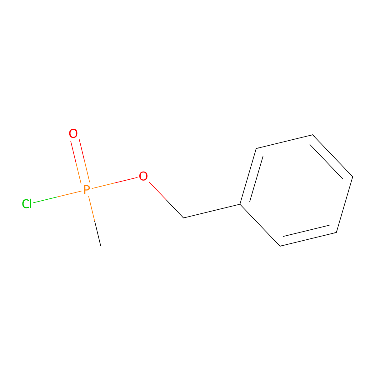 Benzyl methylphosphonochloridate molecular structure, CAS 122086-11-7