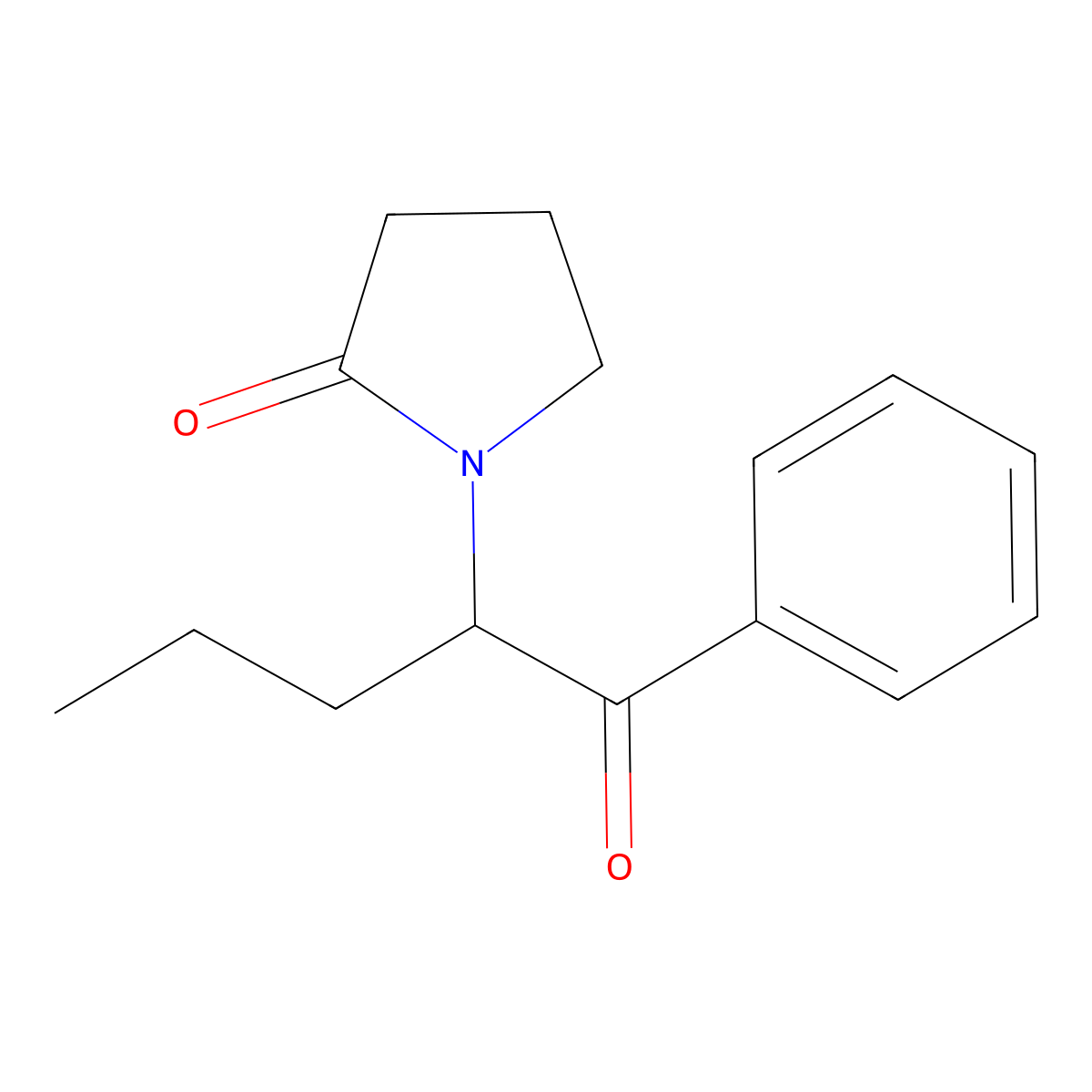 1-(1-Oxo-1-phenylpentan-2-yl)pyrrolidin-2-one molecular structure, CAS 1220881-04-8