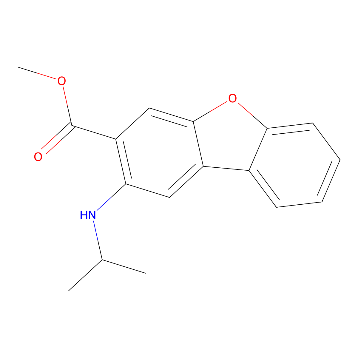 Methyl 2-(isopropylamino)dibenzo[B,D]furan-3-carboxylate molecular structure, CAS 1220886-33-8