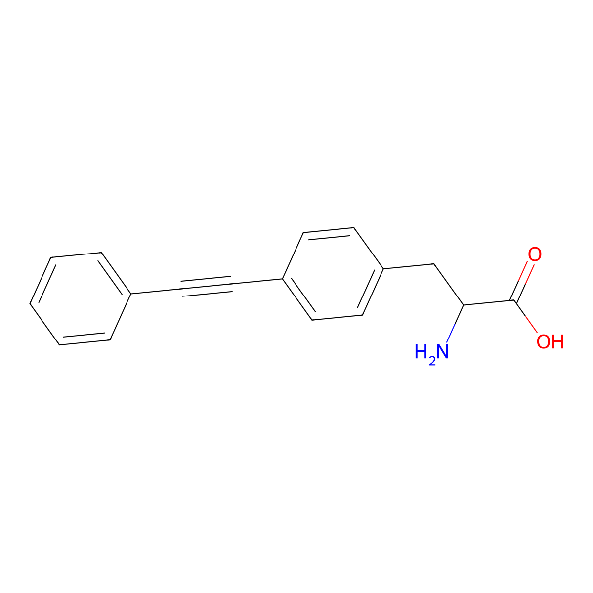 2-Amino-3-(4-phenylethynyl-phenyl)-propionic acid molecular structure, CAS 1220953-93-4