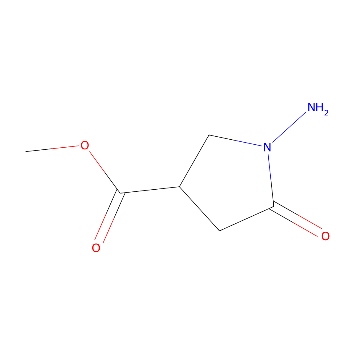 1-Amino-4-methoxycarbonylpyrrolidin-2-one molecular structure, CAS 1220956-72-8