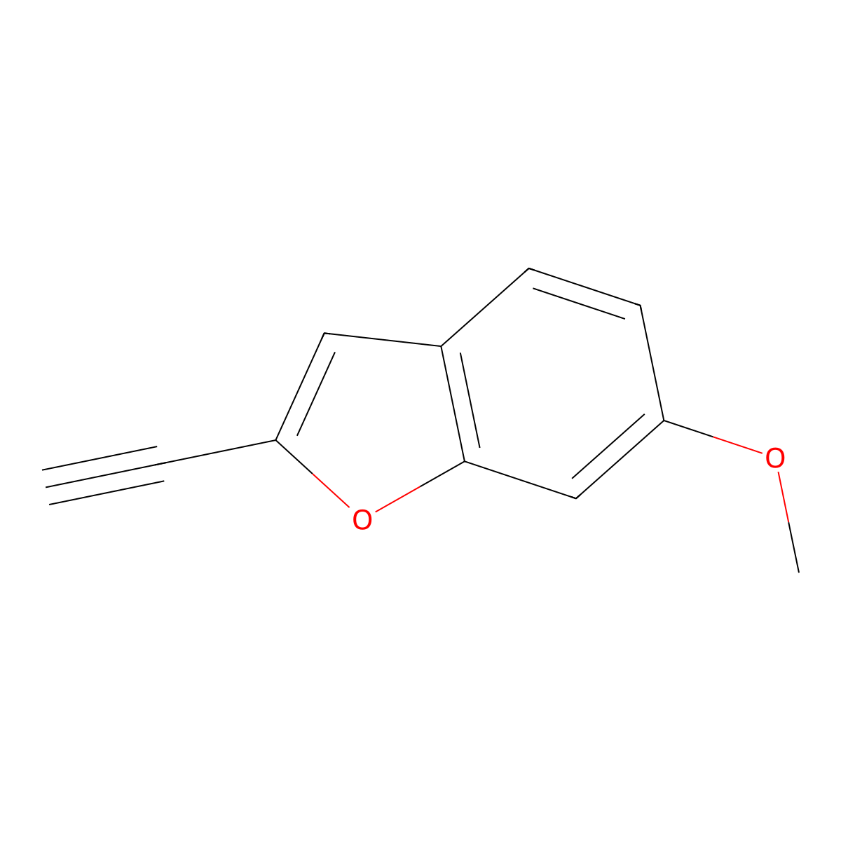 2-Ethynyl-6-methoxybenzofuran molecular structure, CAS 1220972-70-2