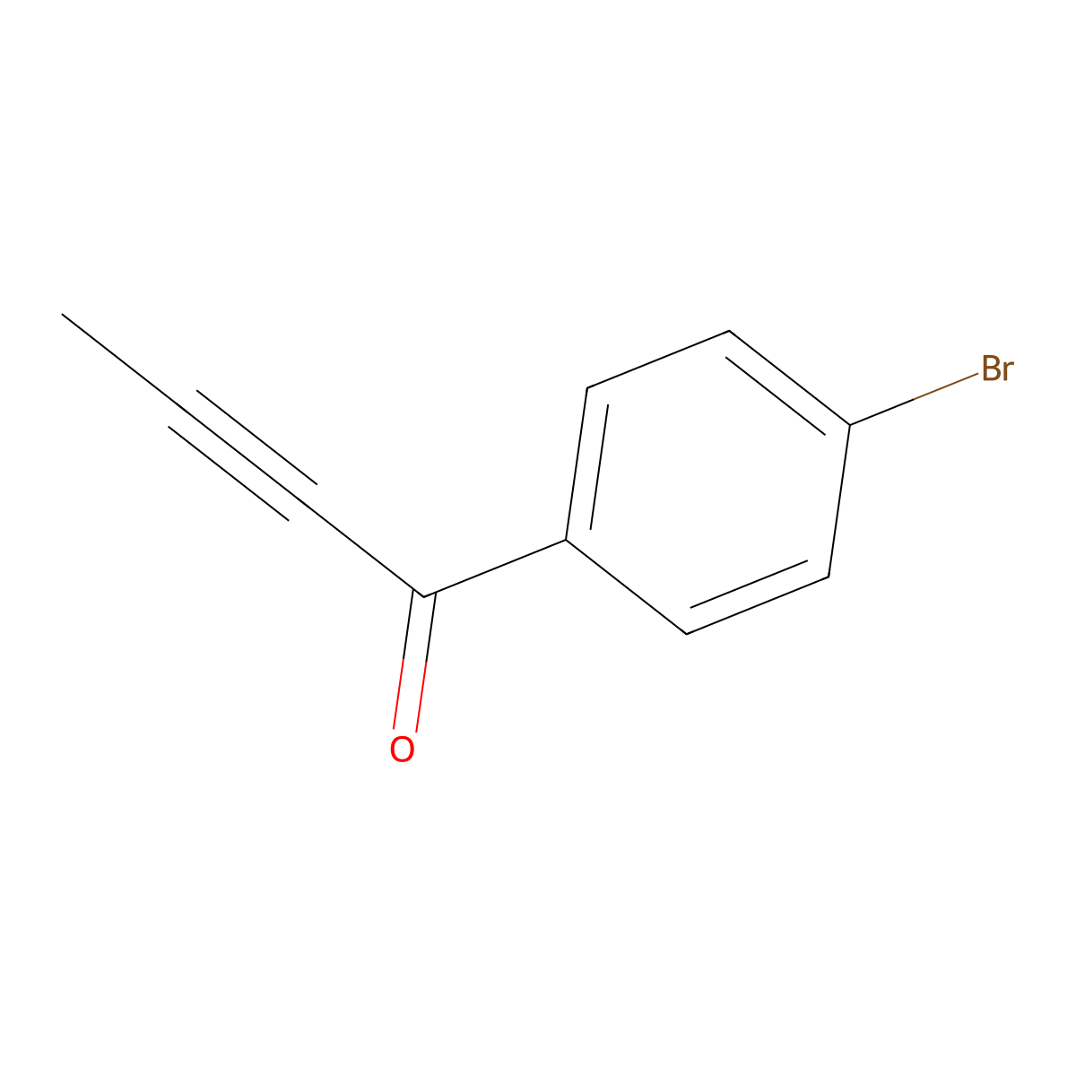 1-(4-Bromophenyl)but-2-yn-1-one molecular structure, CAS 1220973-12-5