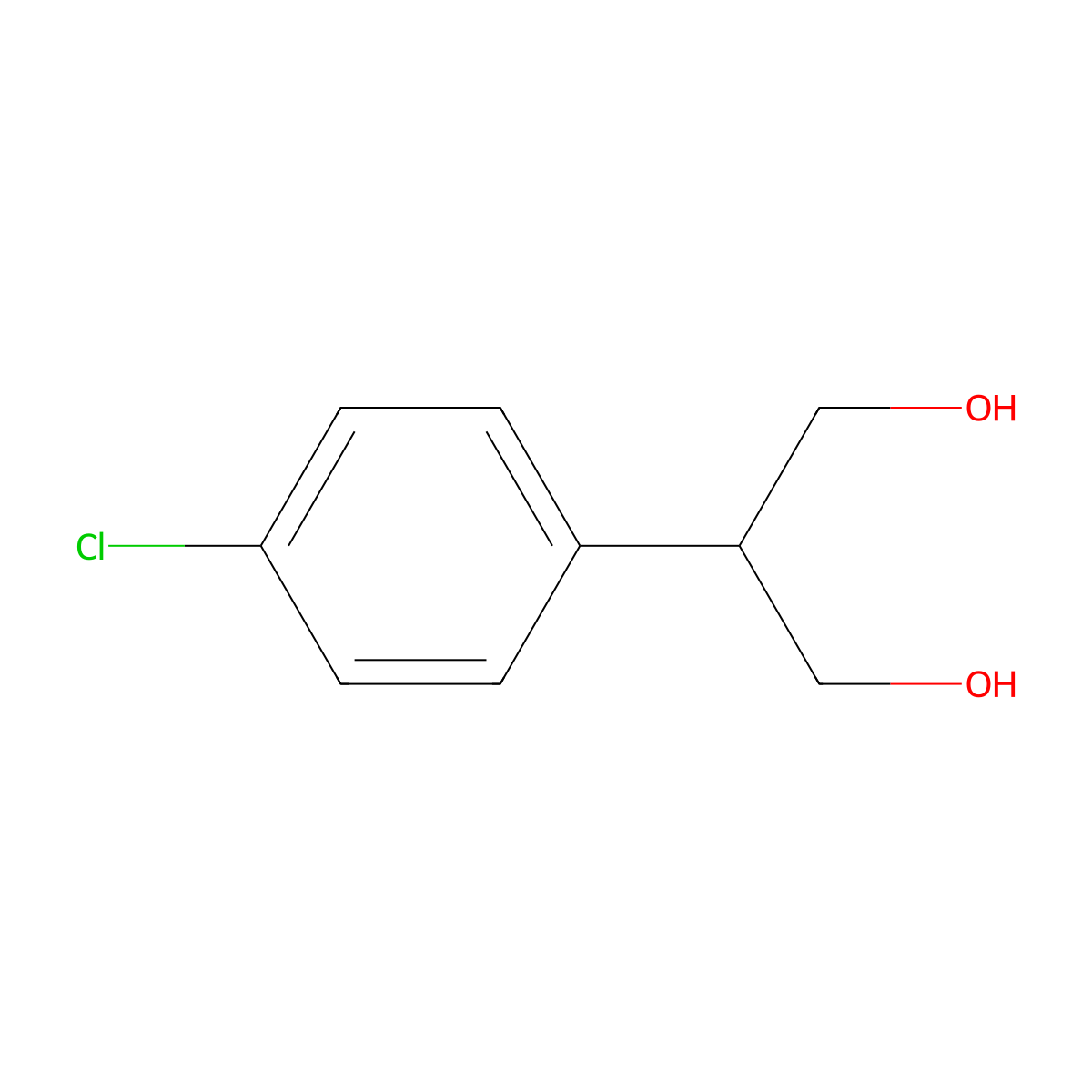 1,3-Propanediol, 2-(4-chlorophenyl)- molecular structure, CAS 122098-61-7