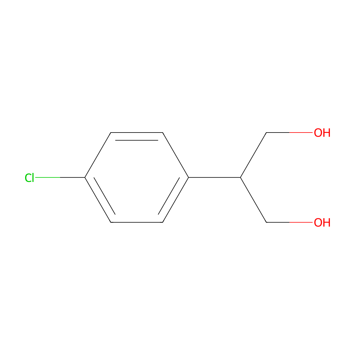 1,3-Propanediol, 2-(4-chlorophenyl)- molecular structure, CAS 122098-61-7