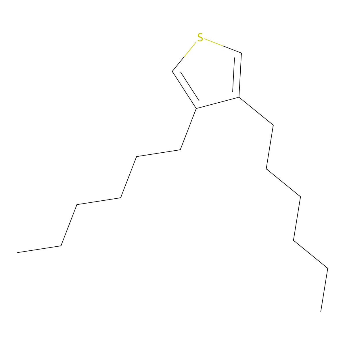 3,4-Dihexylthiophene molecular structure, CAS 122107-04-4