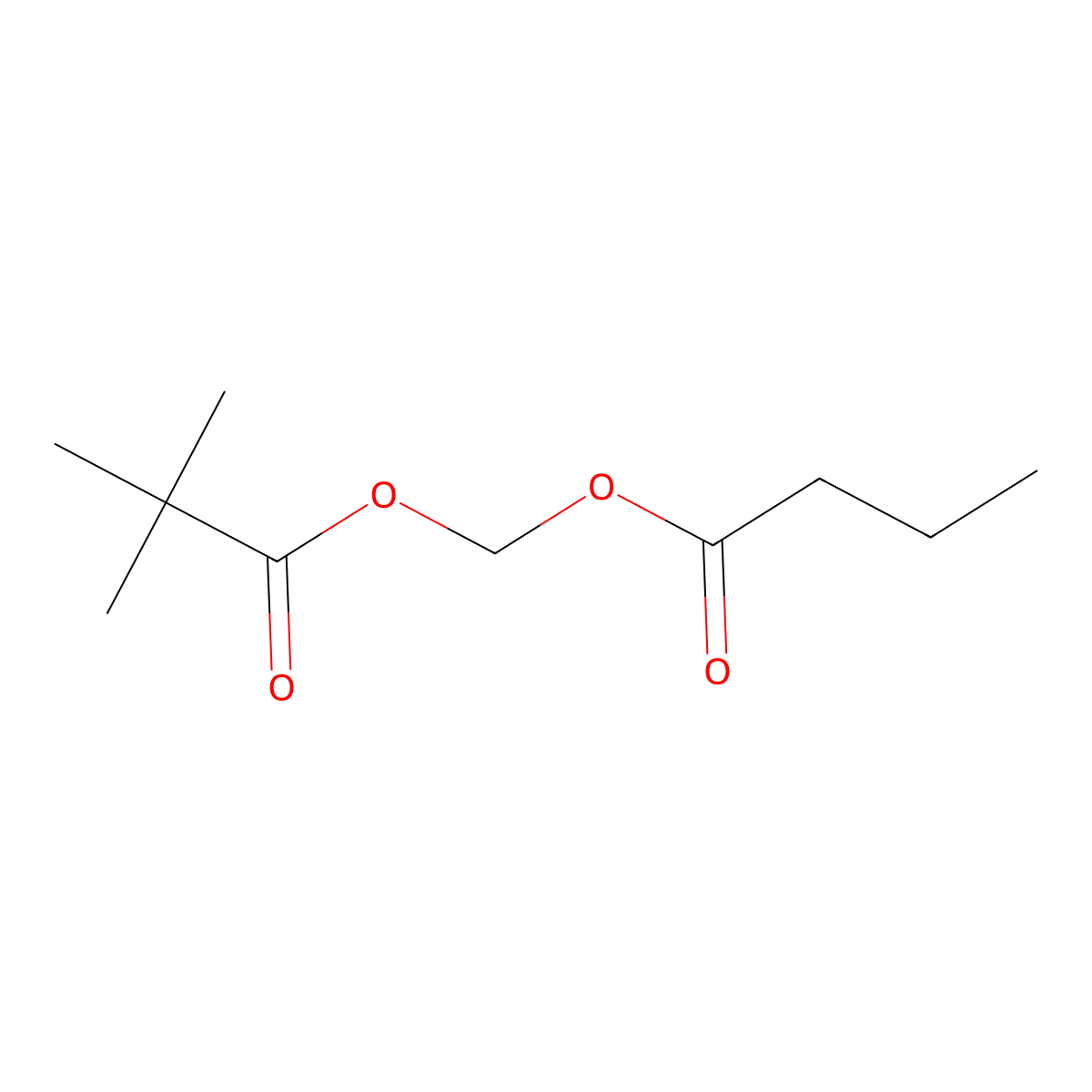 Pivalyloxymethyl butyrate molecular structure, CAS 122110-53-6
