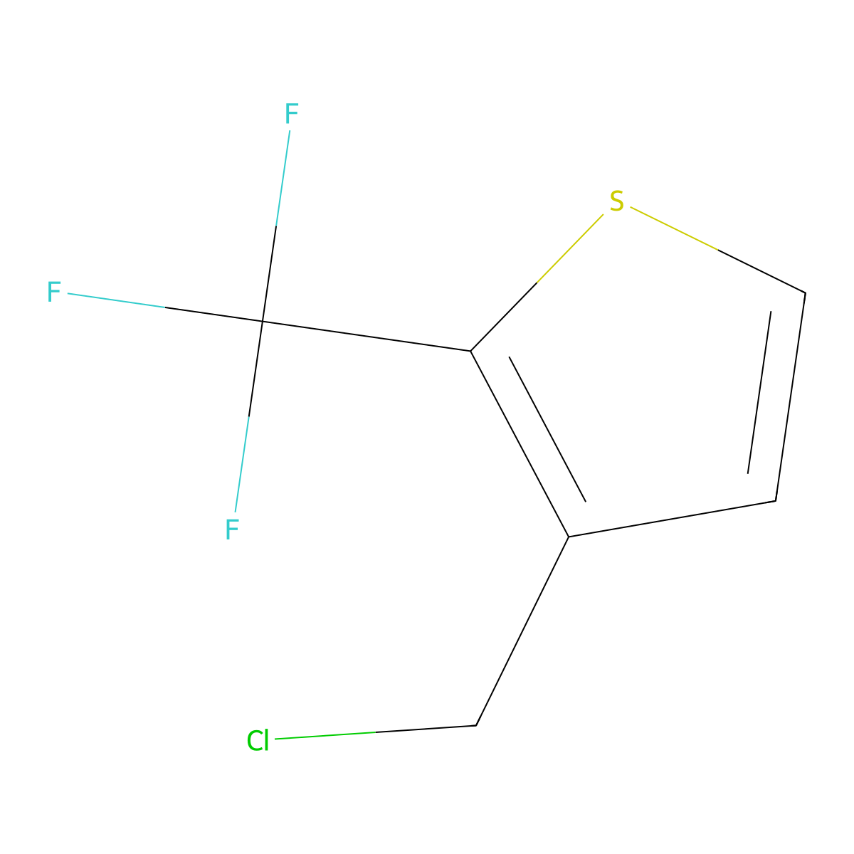 3-(Chloromethyl)-2-(trifluoromethyl)thiophene molecular structure, CAS 1221119-72-7