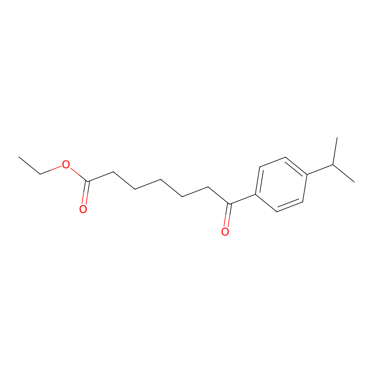 Ethyl 7-(4-isopropylphenyl)-7-oxoheptanoate molecular structure, CAS 122115-50-8