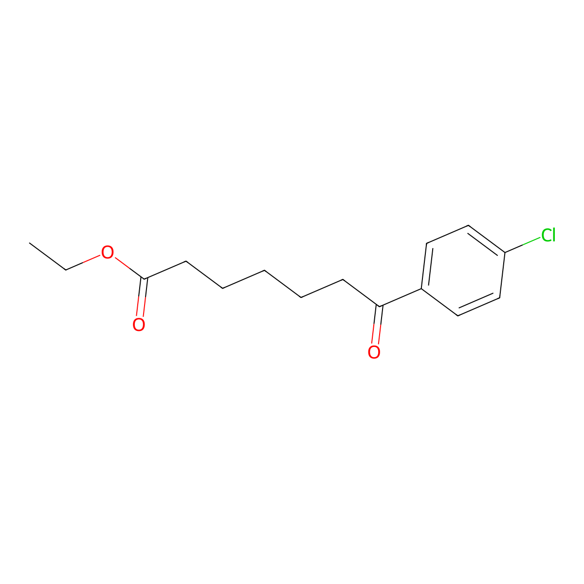 Ethyl 7-(4-chlorophenyl)-7-oxoheptanoate molecular structure, CAS 122115-52-0