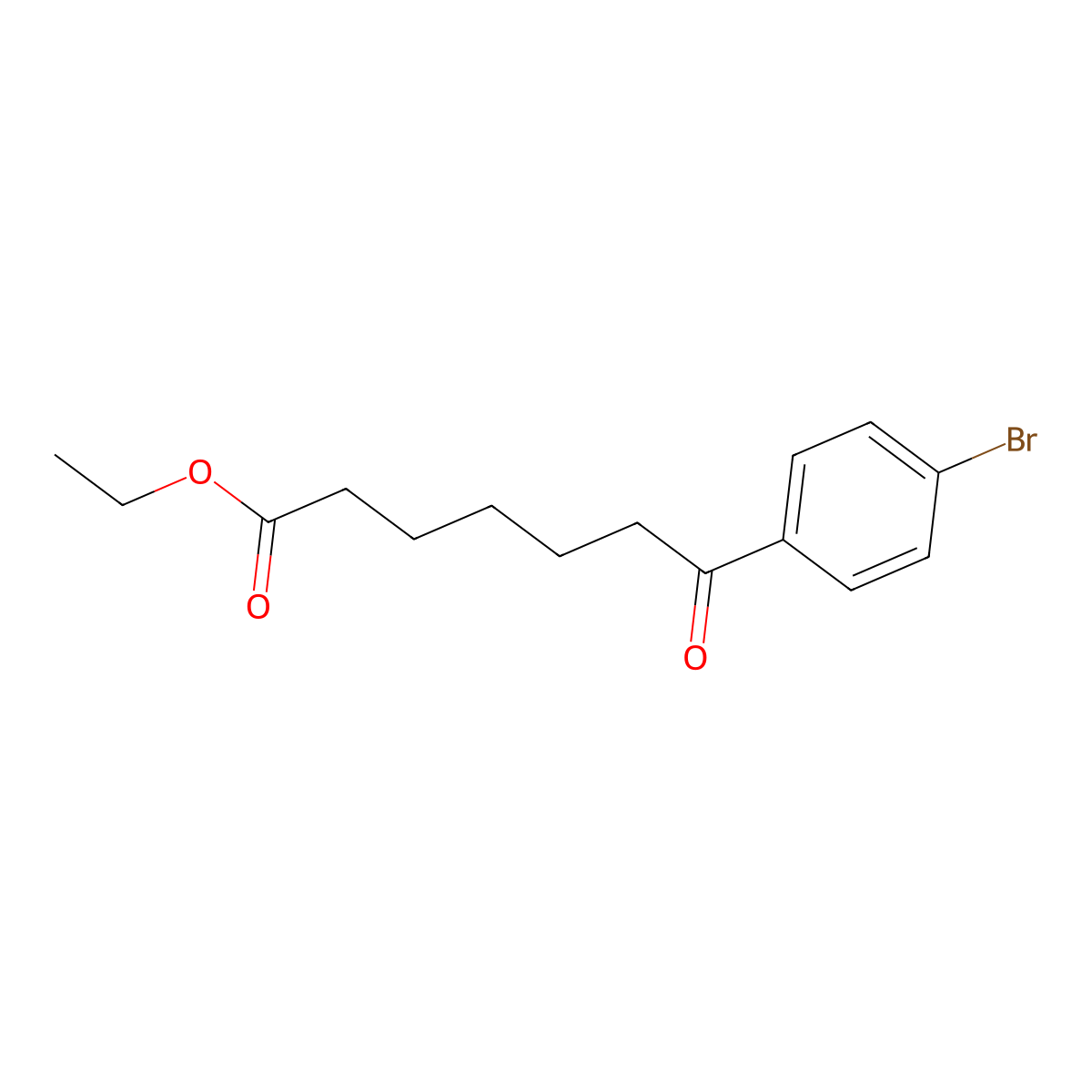 Ethyl 7-(4-bromophenyl)-7-oxoheptanoate molecular structure, CAS 122115-53-1