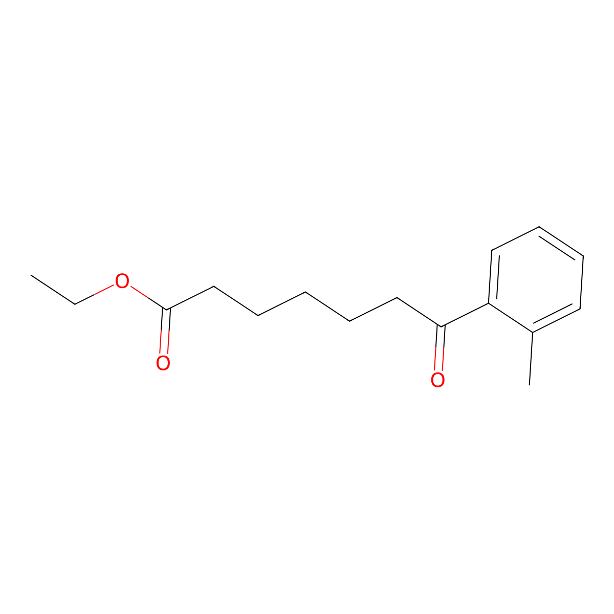 Ethyl 7-(2-methylphenyl)-7-oxoheptanoate molecular structure, CAS 122115-55-3