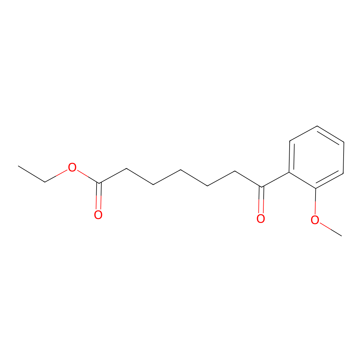 Ethyl 7-(2-methoxyphenyl)-7-oxoheptanoate molecular structure, CAS 122115-56-4