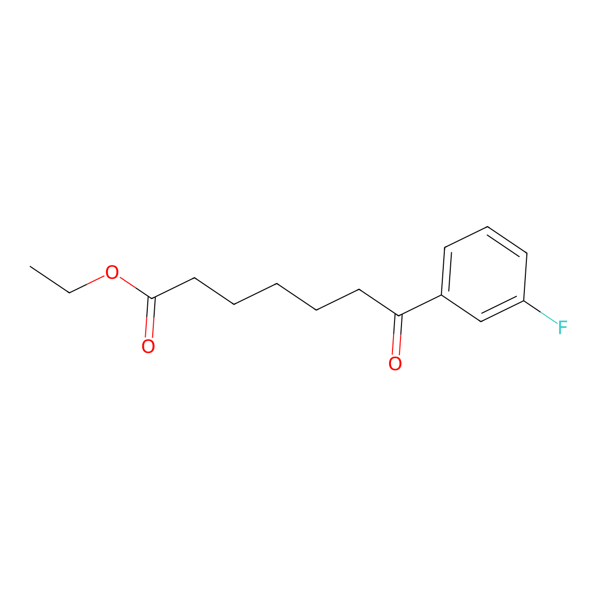 Ethyl 7-(3-fluorophenyl)-7-oxoheptanoate molecular structure, CAS 122115-57-5