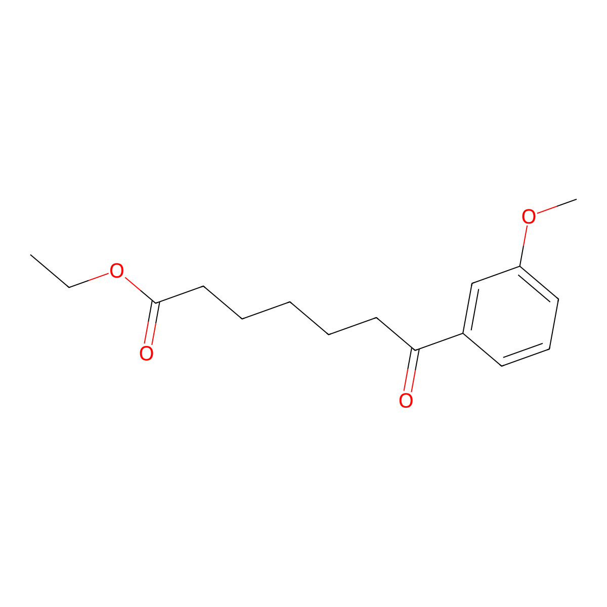 Ethyl 7-(3-methoxyphenyl)-7-oxoheptanoate molecular structure, CAS 122115-58-6