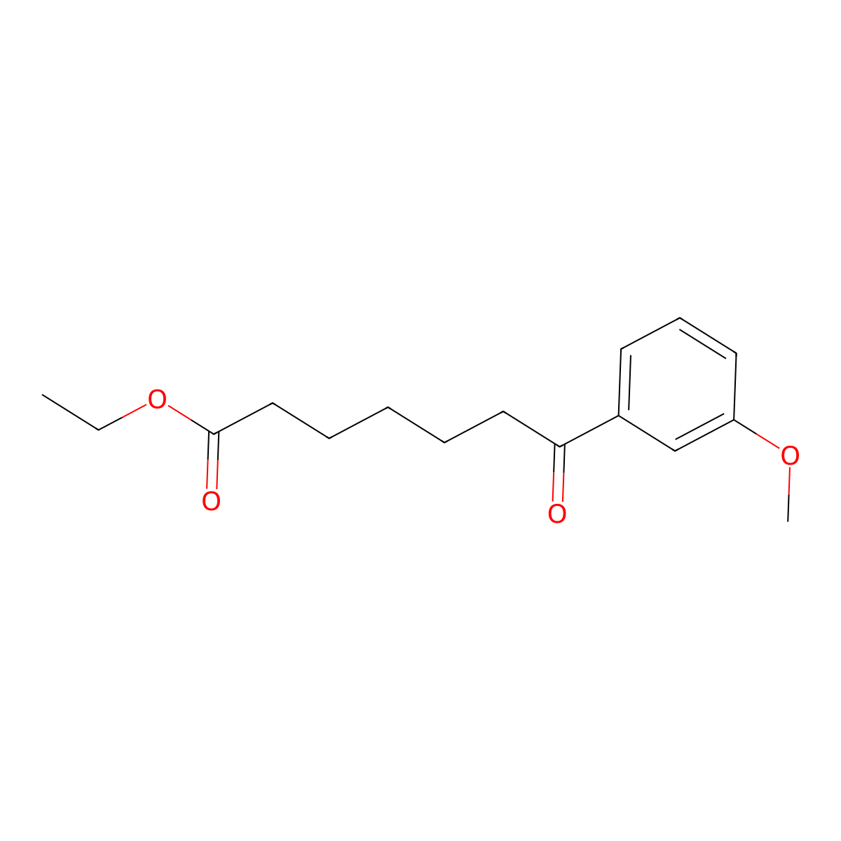 Ethyl 7-(3-methoxyphenyl)-7-oxoheptanoate molecular structure, CAS 122115-58-6