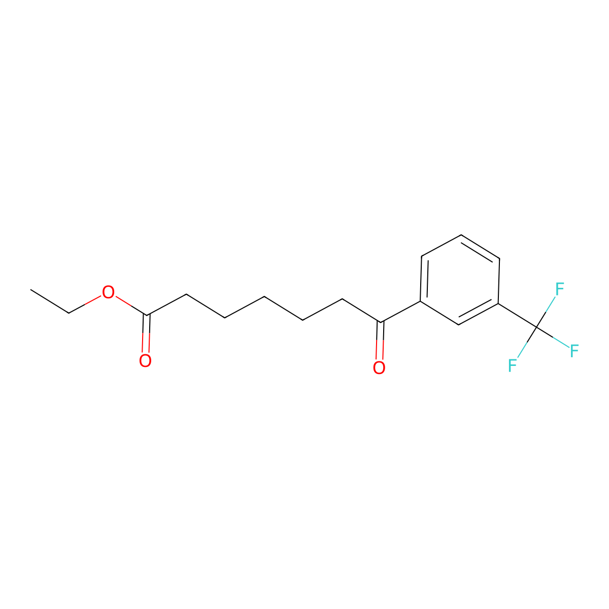 Ethyl 7-oxo-7-(3-trifluoromethylphenyl)heptanoate molecular structure, CAS 122115-59-7