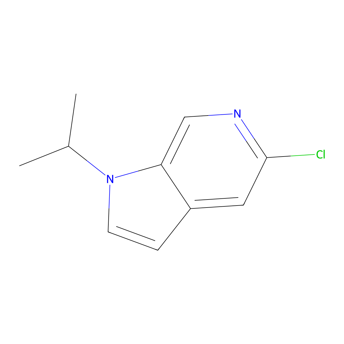 5-Chloro-1-isopropyl-1H-pyrrolo[2,3-c]pyridine molecular structure, CAS 1221153-79-2