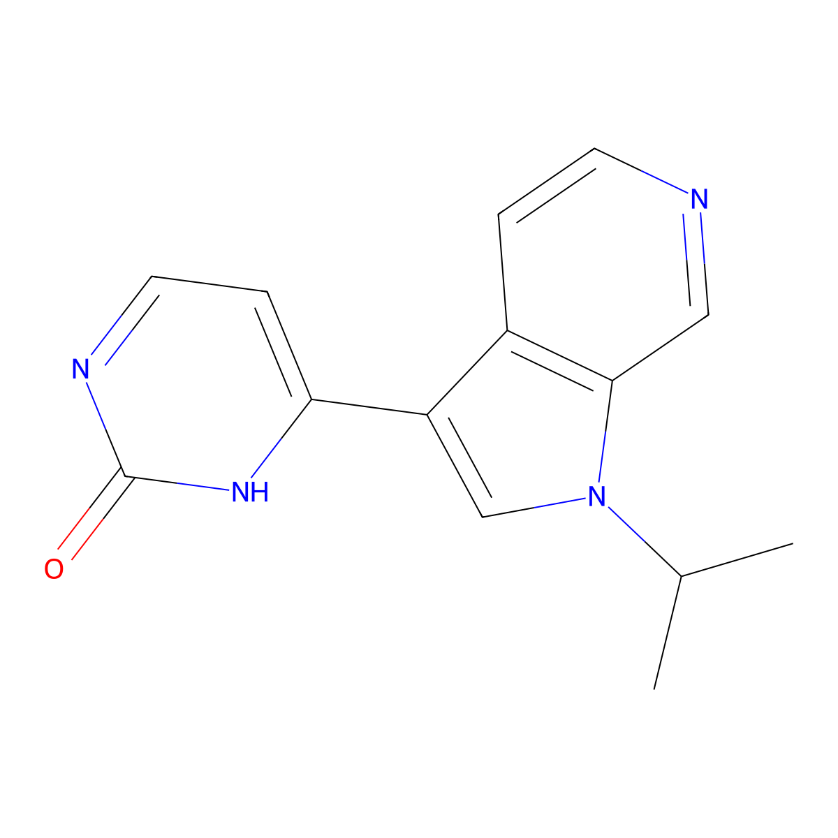 6-(1-Isopropyl-1H-pyrrolo[2,3-c]pyridin-3-yl)pyrimidin-2(1H)-one molecular structure, CAS 1221153-86-1