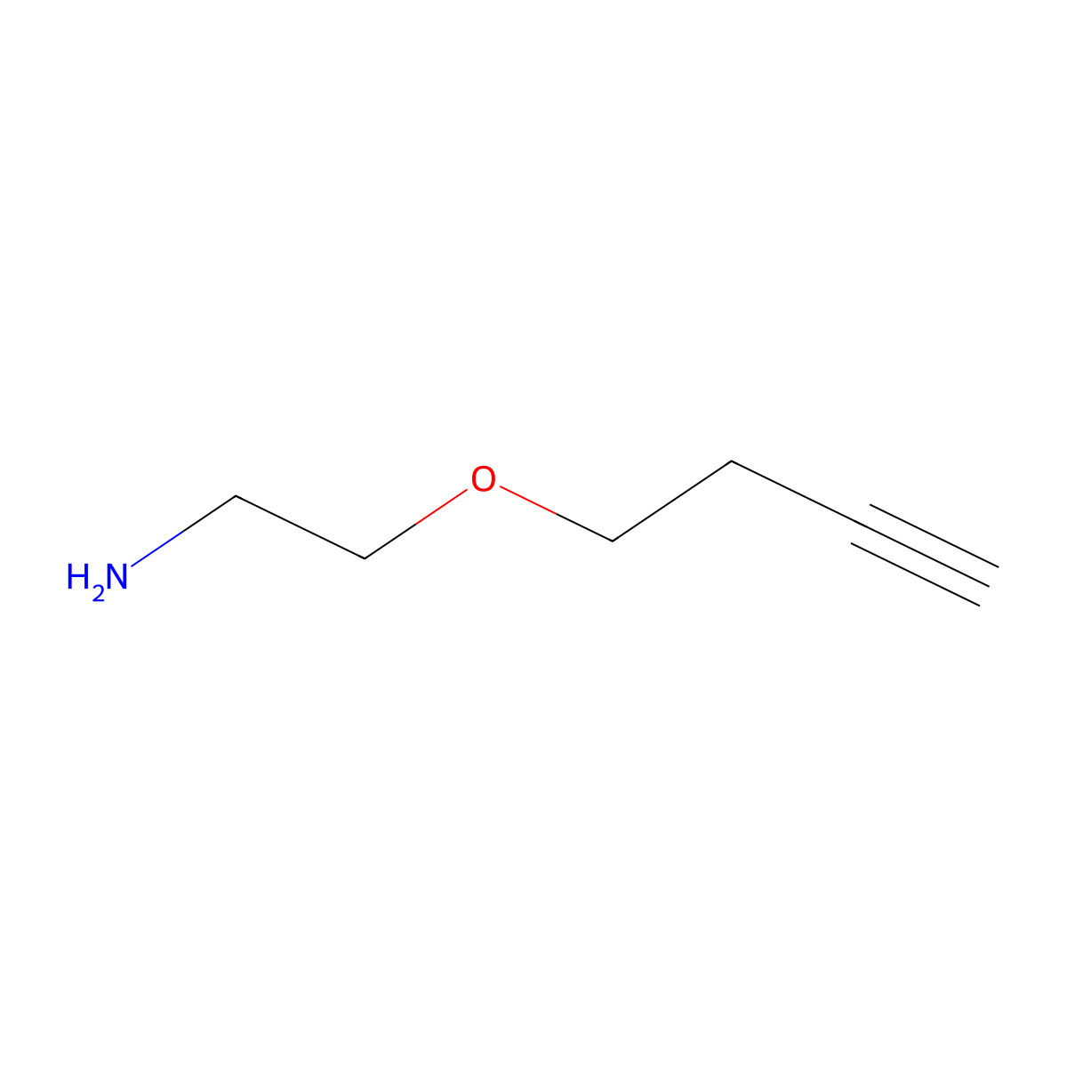 2-(But-3-yn-1-yloxy)ethanamine molecular structure, CAS 122116-14-7