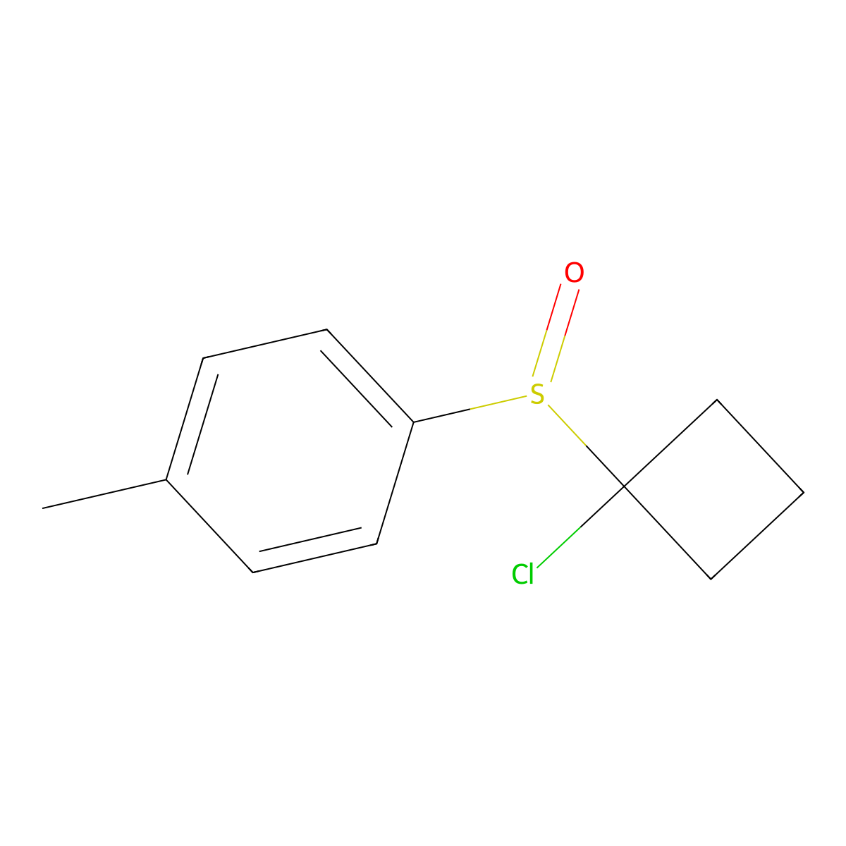 1-[(1-Chlorocyclobutyl)sulfinyl]-4-methylbenzene molecular structure, CAS 1221171-44-3