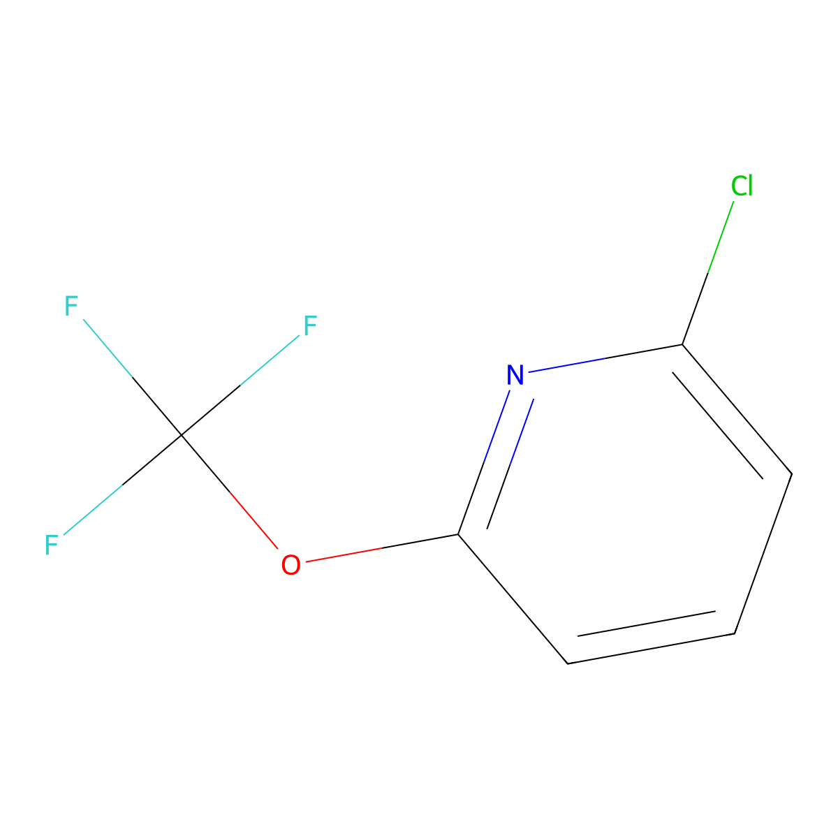 2-Chloro-6-(trifluoromethoxy)pyridine molecular structure, CAS 1221171-70-5
