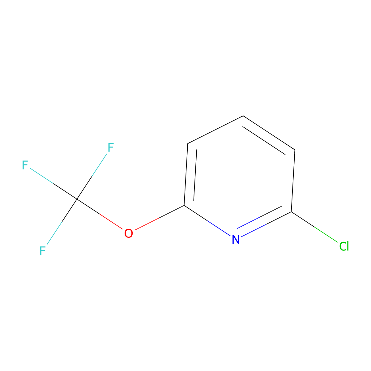 2-Chloro-6-(trifluoromethoxy)pyridine molecular structure, CAS 1221171-70-5