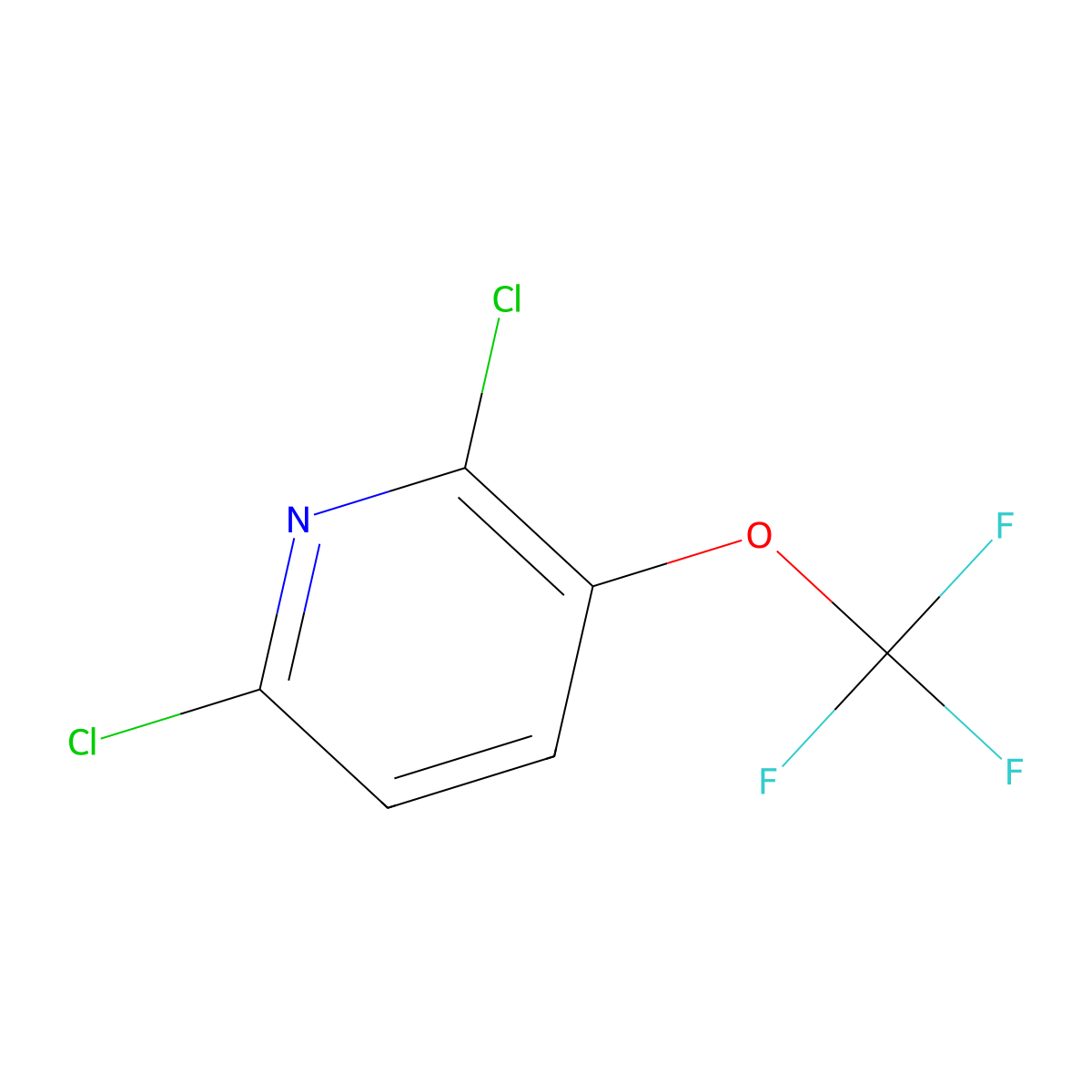 2,6-Dichloro-3-(trifluoromethoxy)pyridine molecular structure, CAS 1221171-72-7