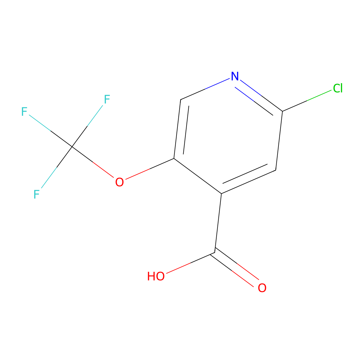 2-Chloro-5-(trifluoromethoxy)isonicotinic acid molecular structure, CAS 1221171-77-2