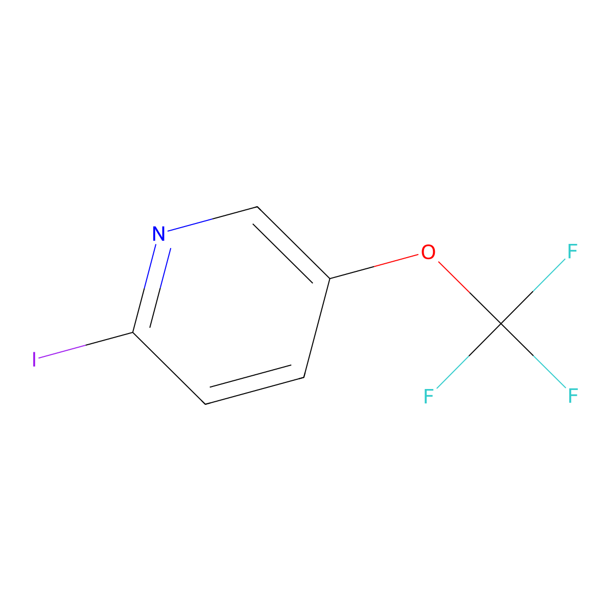2-Iodo-5-(trifluoromethoxy)pyridine molecular structure, CAS 1221171-87-4