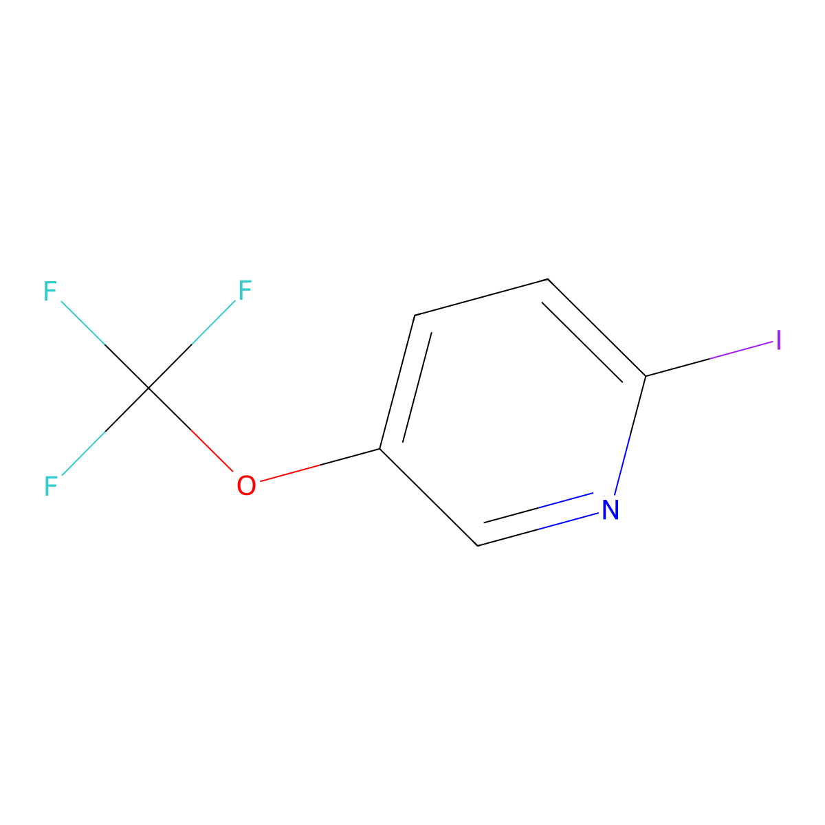 2-Iodo-5-(trifluoromethoxy)pyridine molecular structure, CAS 1221171-87-4