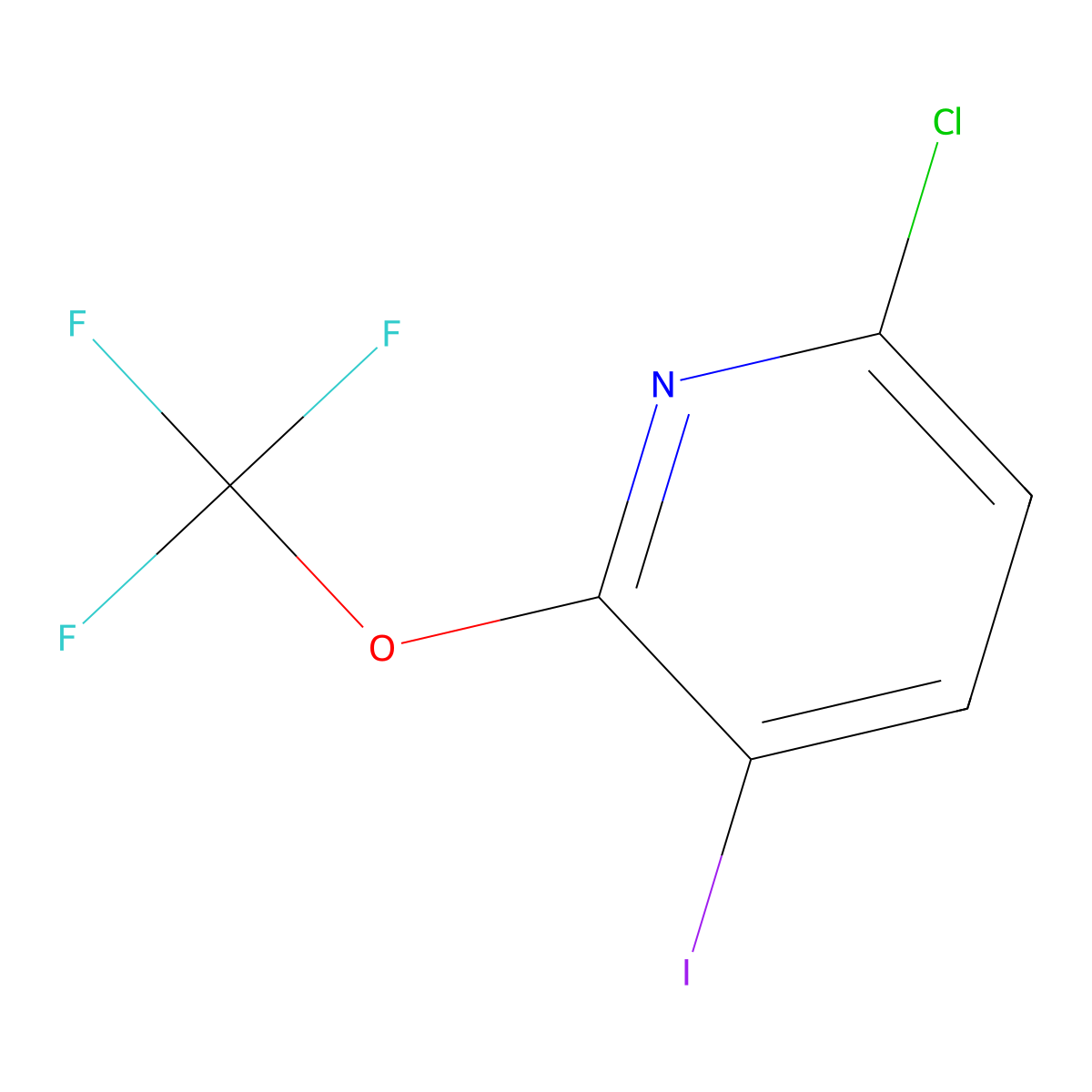 6-Chloro-3-iodo-2-(trifluoromethoxy)pyridine molecular structure, CAS 1221171-95-4