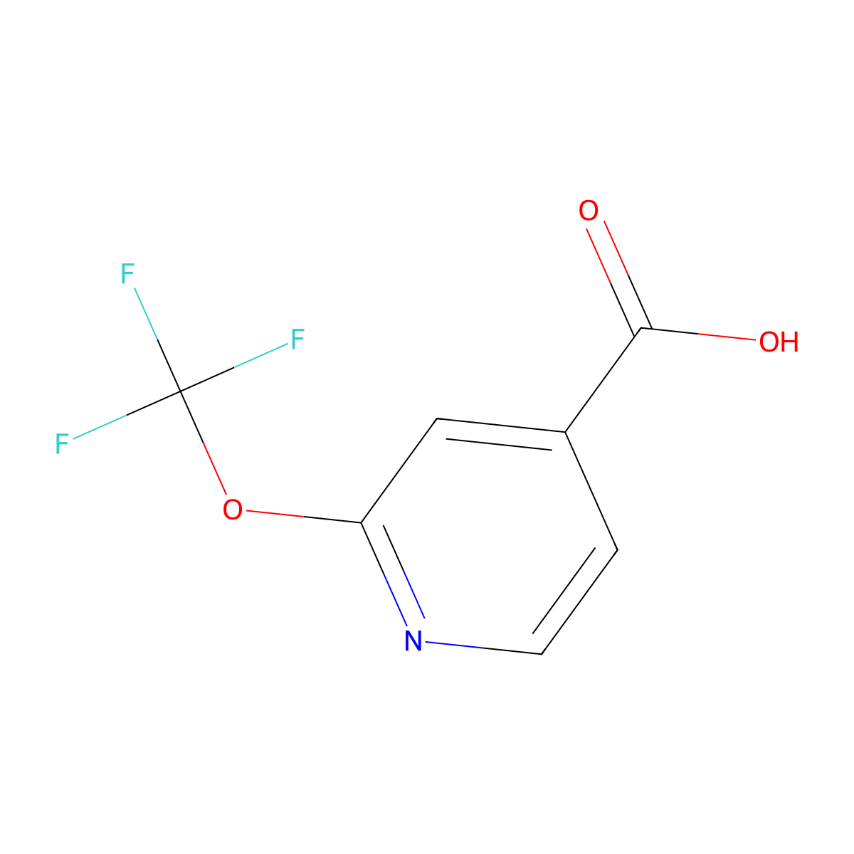2-(Trifluoromethoxy)-4-pyridinecarboxylic acid molecular structure, CAS 1221171-98-7
