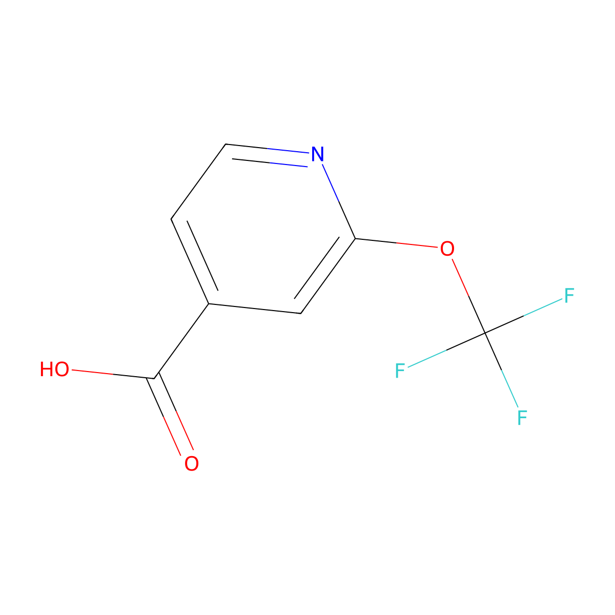 2-(Trifluoromethoxy)-4-pyridinecarboxylic acid molecular structure, CAS 1221171-98-7