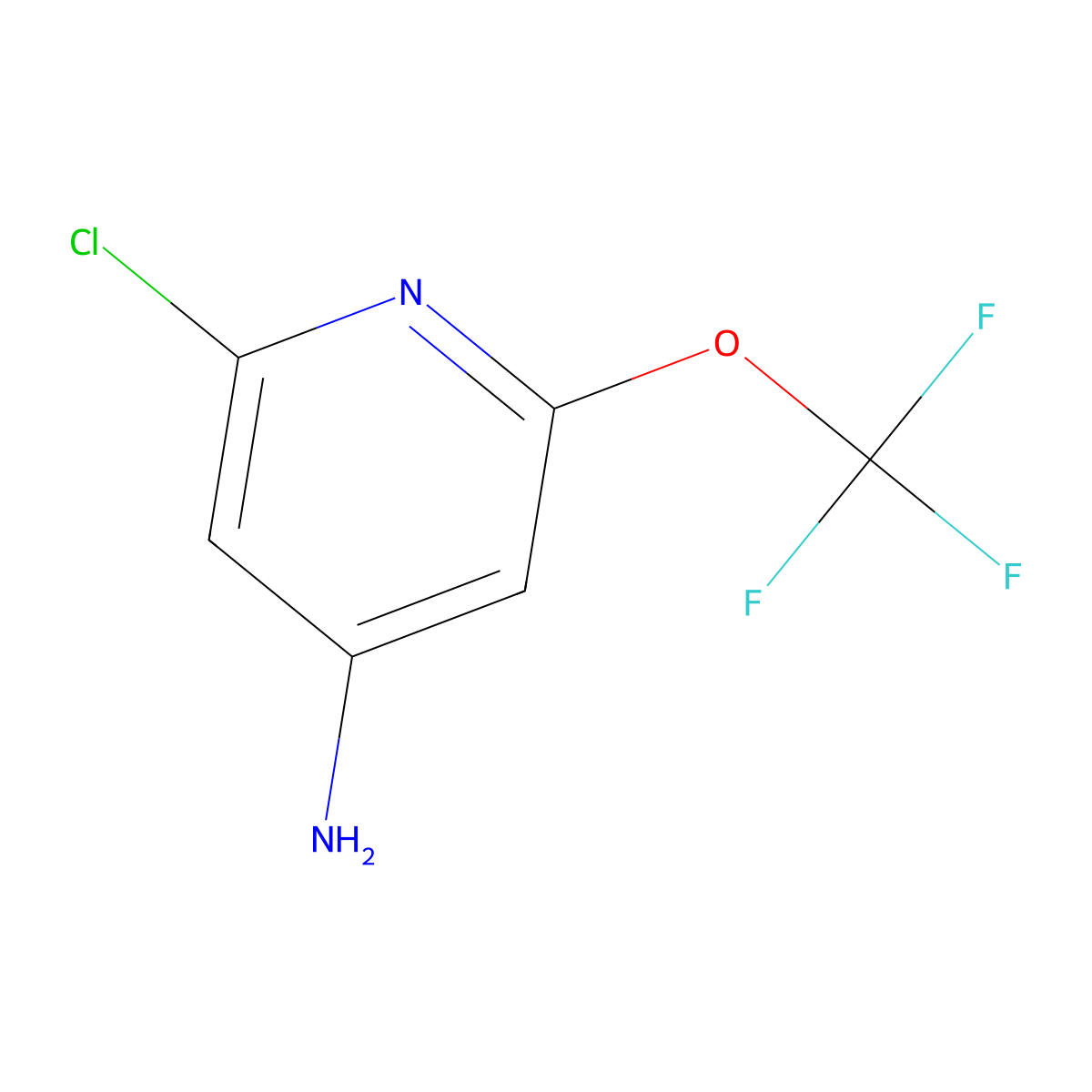 2-Chloro-6-(trifluoromethoxy)pyridin-4-amine molecular structure, CAS 1221171-99-8