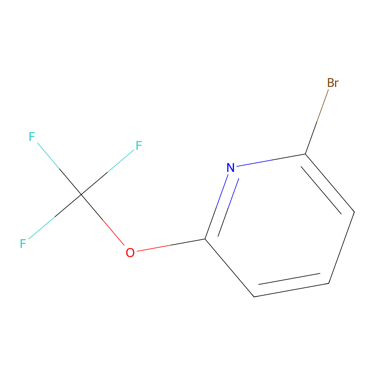 2-Bromo-6-(trifluoromethoxy)pyridine molecular structure, CAS 1221172-10-6