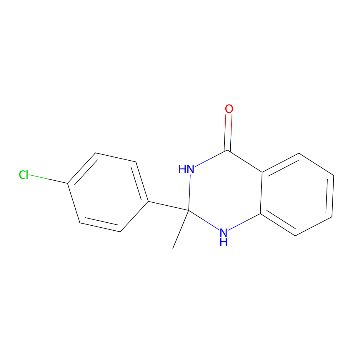 2-(4-chlorophenyl)-2-methyl-2,3-dihydroquinazolin-4(1H)-one molecular structure, CAS 1221176-70-0