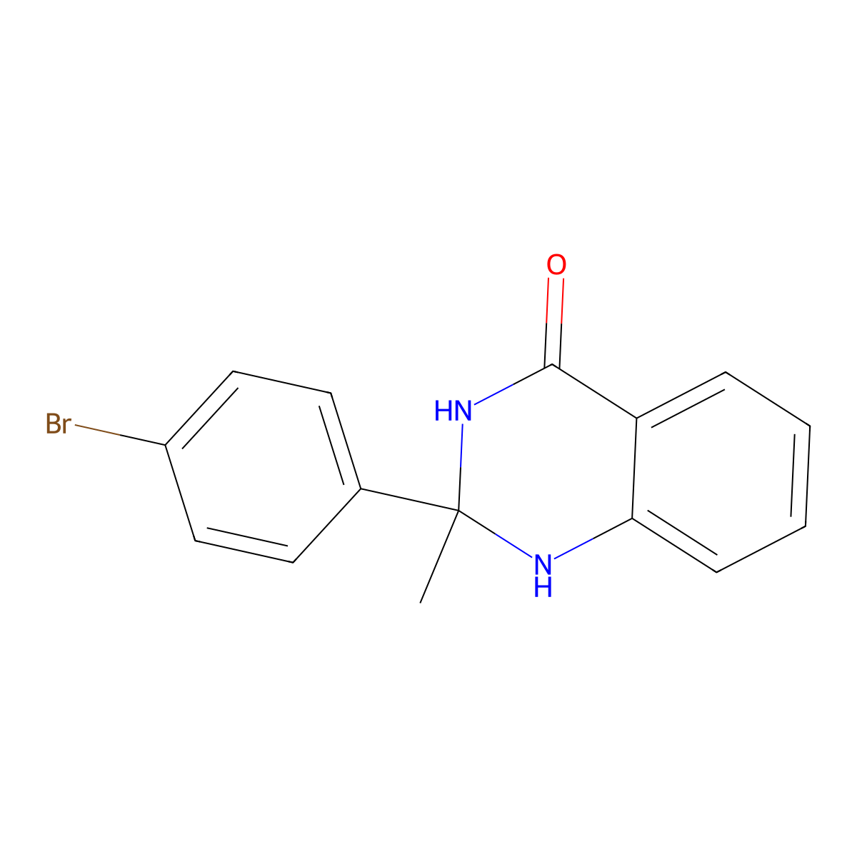 2-(4-bromophenyl)-2-methyl-2,3-dihydro-4(1H)-quinazolinone molecular structure, CAS 1221176-73-3
