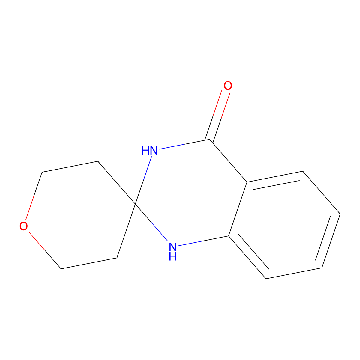2,3,5,6-tetrahydro-1'H-spiro[pyran-4,2'-quinazolin]-4'(3'H)-one molecular structure, CAS 1221176-81-3