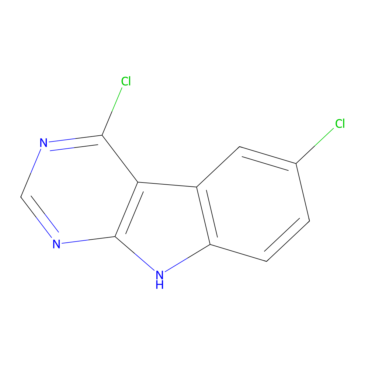 4,6-Dichloro-9H-pyrimido[4,5-B]indole molecular structure, CAS 1221177-84-9